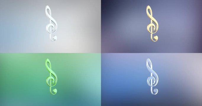 Animated Music 3d Icon Loop Modules for edit with alpha matte
