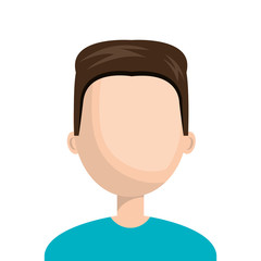 avatar man cartoon. male person user. vector illustration