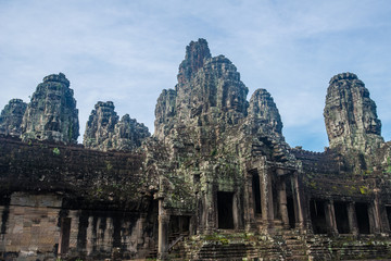 Fototapeta na wymiar The Bayon temple one of the world heritage site in Siem Reap, Cambodia.
