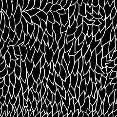 seamless pattern of continuous ornamentation in the form of leaf