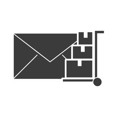 envelope icon social marketing vector illustration design