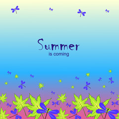 Naklejka na ściany i meble summer is coming-4