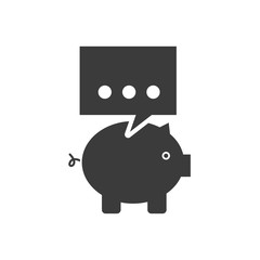 speech bubbles with finance icon vector illustration design