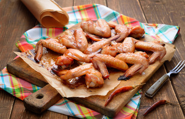 Baked Chicken Wings with Honey.