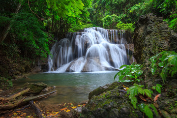 water fall in deep forest