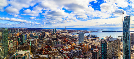 Ariel view of Toronto Architecture and Buildings
