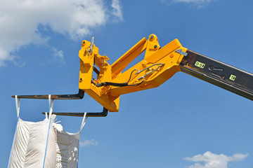 Large fork of the forklift