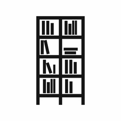 Bookcase in simple style isolated on white background vector illustration