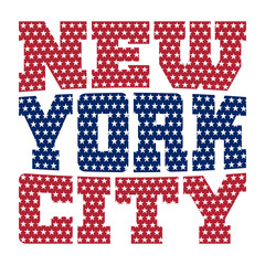 Fototapeta premium T shirt typography graphics New York. Athletic style NYC. Fashion american stylish print for sports wear. Color on white emblem. Template for apparel, card, poster. Symbol big city Vector illustration
