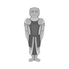 Knight icon in black monochrome style isolated on white background. Military symbol vector illustration