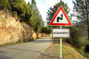 Schild 151 - Auswandern