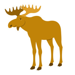 adult elk vector illustration style Flat