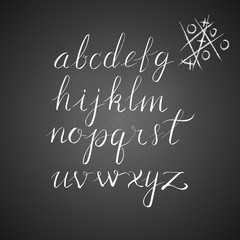 Fototapeta na wymiar Vector hand drawn alphabet