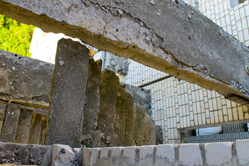 Broken concrete staicase