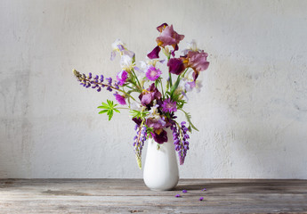 summer bouquet on white background