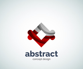 Vector abstruse shape logo template
