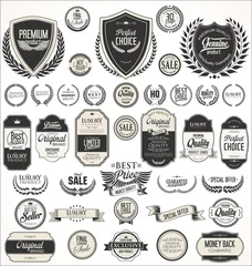 Fotobehang Retro vintage shields laurel wreaths and badges collection © totallyout
