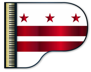 Grand Piano Washington DC Flag