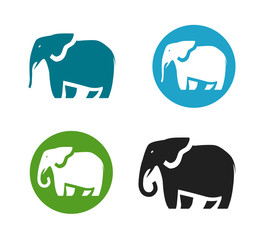 Elephant vector logo. Animals icon or symbol