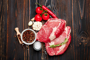 Uncooked organic shin of beef meat