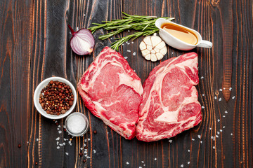 Uncooked organic shin of beef meat