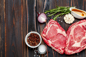 Uncooked organic shin of beef meat