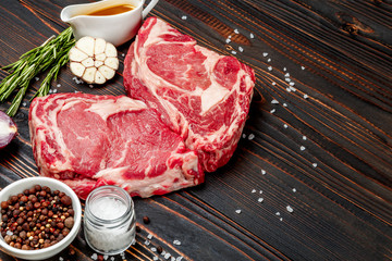 Uncooked organic shin of beef meat