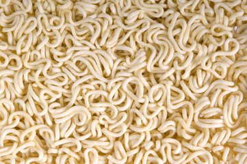 Instant noodles  on white background.