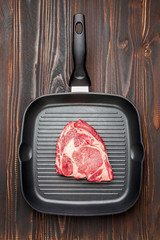 Uncooked organic shin of beef meat