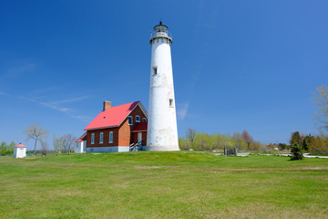 Fototapeta na wymiar Tawas Point Lighthouse, built in 1876