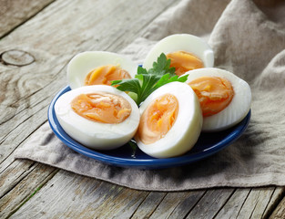 plate of boiled eggs