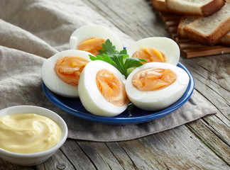 plate of boiled eggs