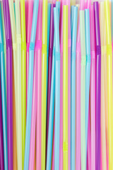 Obraz premium Multi colored plastic drinking straws