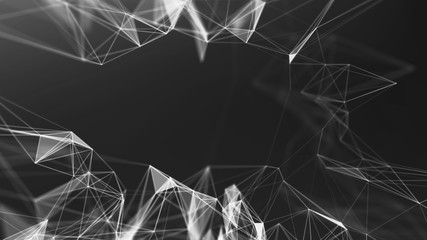 Abstract Geometrical Background ..Futuristic technology style. Neon Sign . HUD Element . Elegant . Big data visualization .