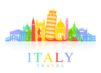 Italy Travel Landmarks Vector - 120382212
