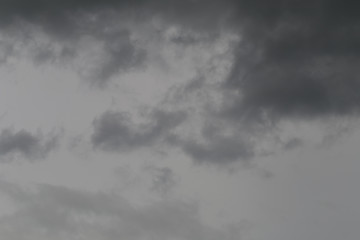 Rain clouds forming in the sky in concept of climate.