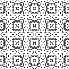 Design seamless monochrome flower pattern