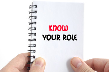 Know your role text concept - 120383660