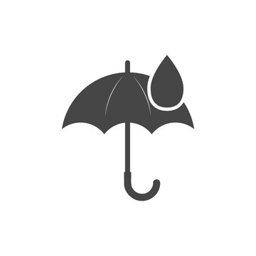 Umbrella sign icon. Water drop symbol