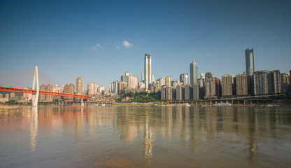 Fototapeta na wymiar Chongqing city skyline on the Jialing River
