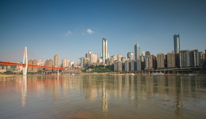 Obraz premium Chongqing city skyline on the Jialing River
