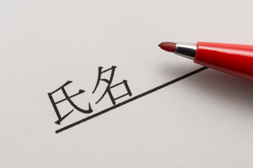 氏名 名前 Name