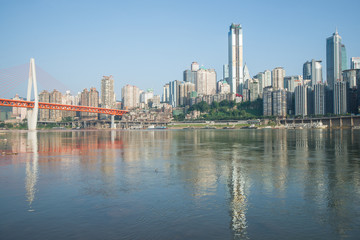 Fototapeta na wymiar Chongqing city skyline on the Jialing River