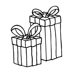 Gift box icon on a white background