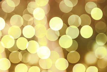 abstract background yellow bokeh circles for Christmas backgroun