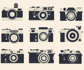 Vintage Camera Illustration set