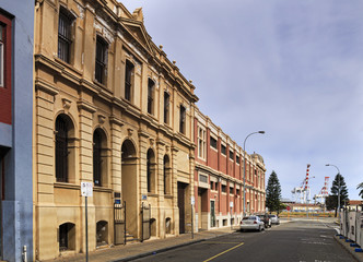 Fototapeta na wymiar WA Fremantle Street 2 port