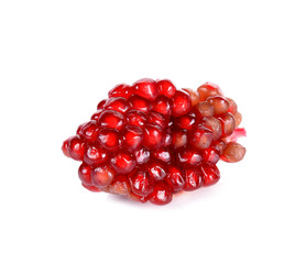 Whole pomegranate isolated on the white background