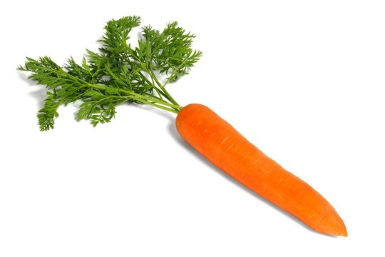 Fresh carrot on white