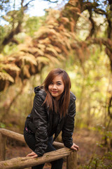 Young asian woman in autumn